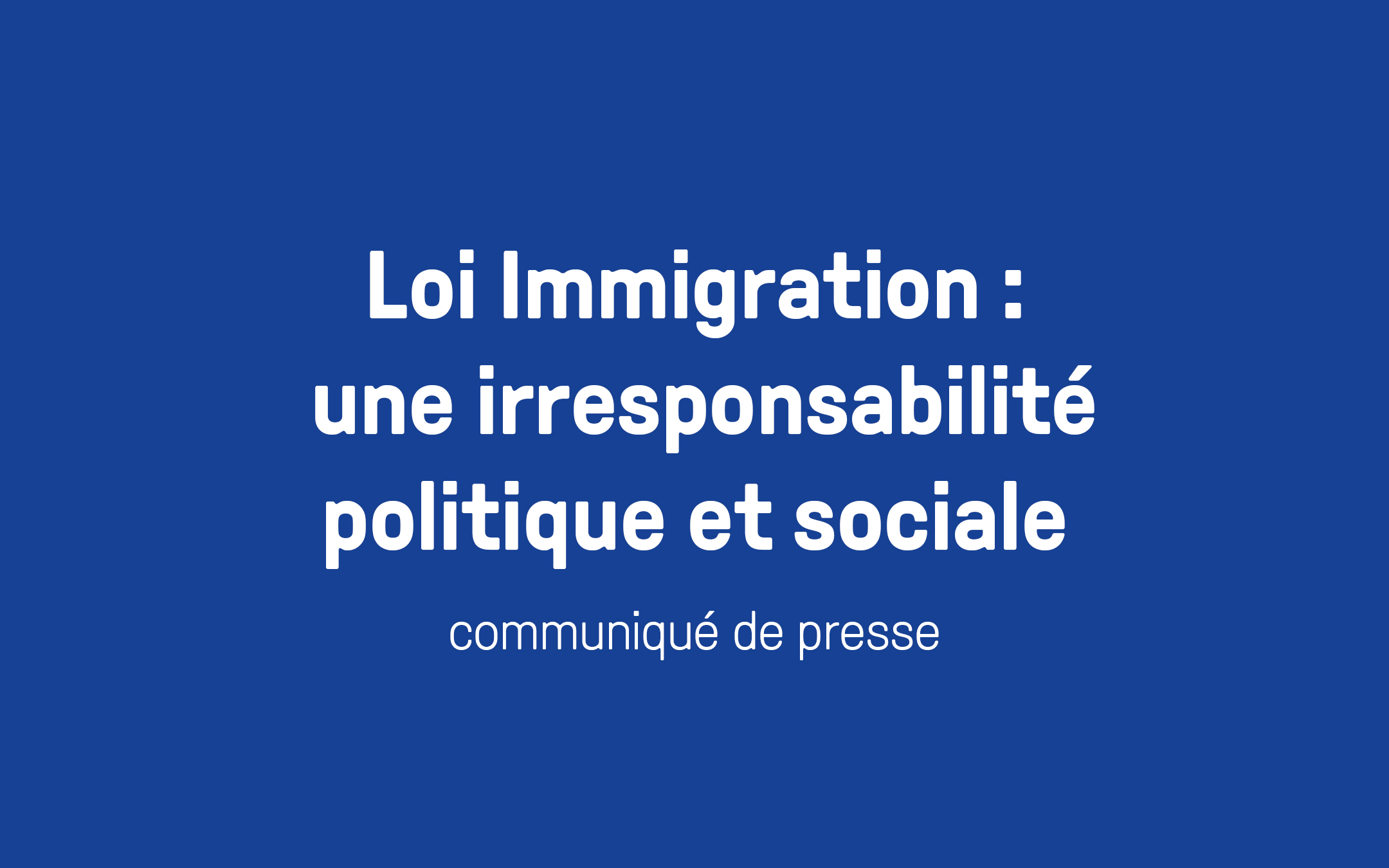 Loi Immigration : Une Irresponsabilité Politique Et Sociale - EMMAÜS ...